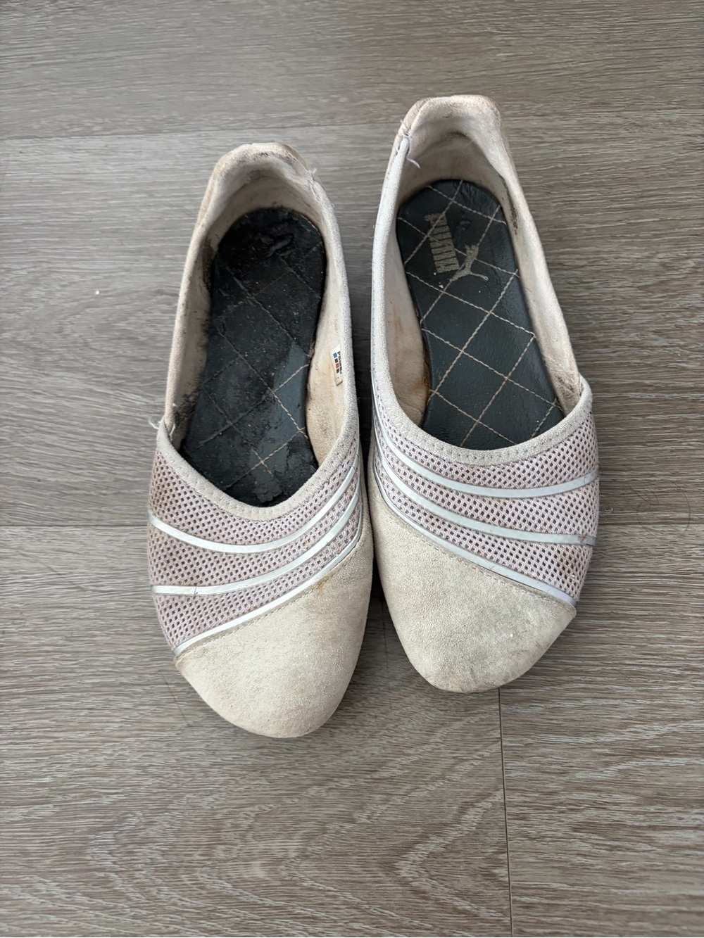 Vintage y2k puma Women's Slip-On Flats with Mesh Accents
